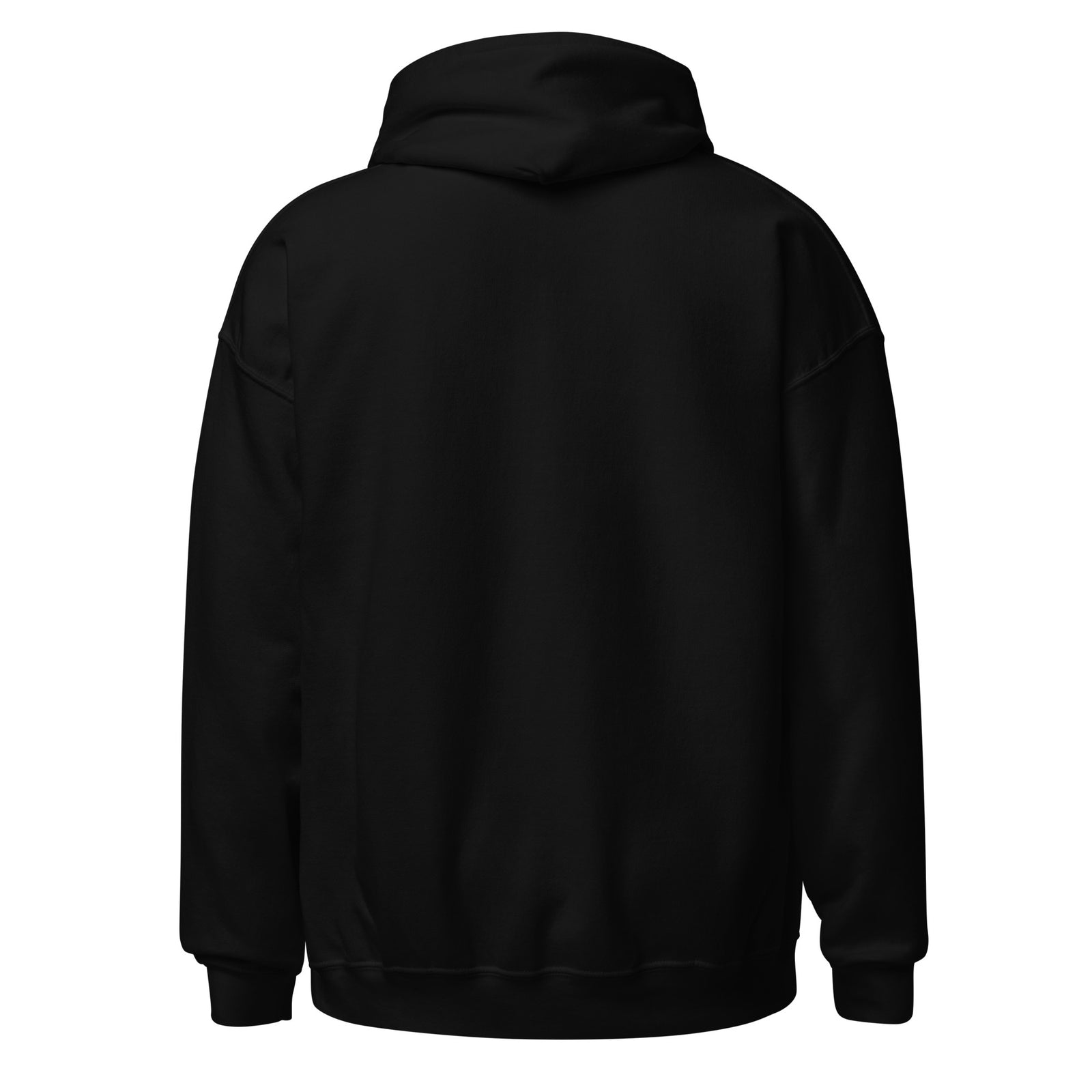 Piggyback Dino Dad dinosaur hoodie with T-Rex dad and baby dino - Black - back view