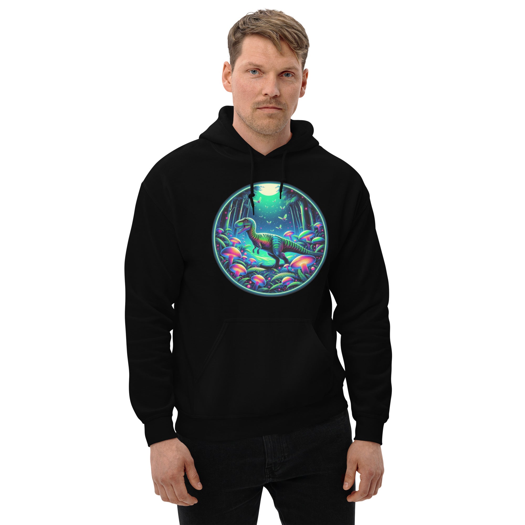 Neon Dubreuillosaurus - Dinosaur Hoodie