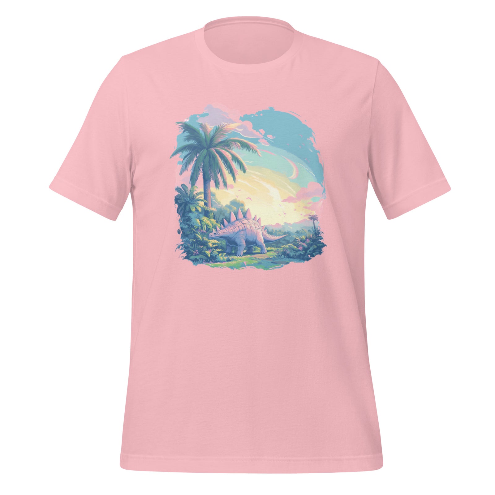 Serene Pastel Stegosaurus - Dinosaur T-Shirt