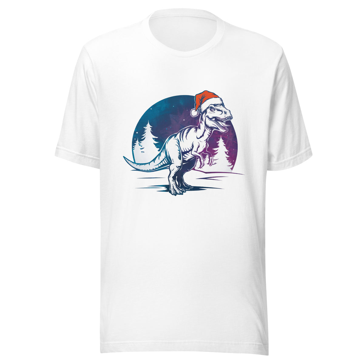 T-Rex Winter Forest - Dinosaur T-Shirt