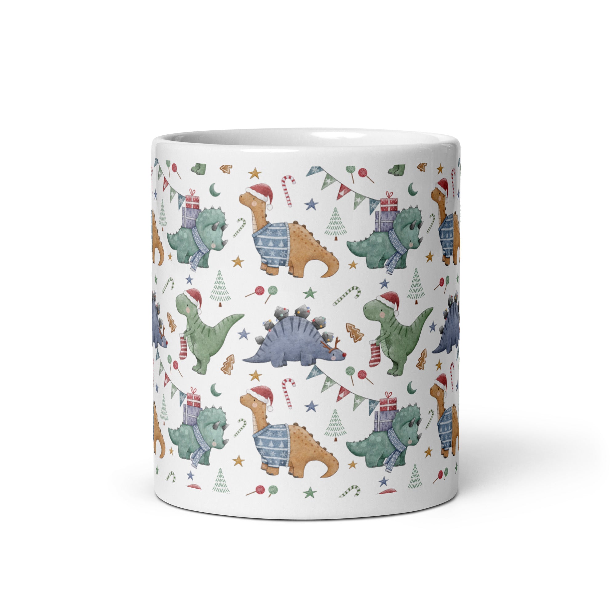 Dino Holiday Cheer - Dinosaur Christmas Mug