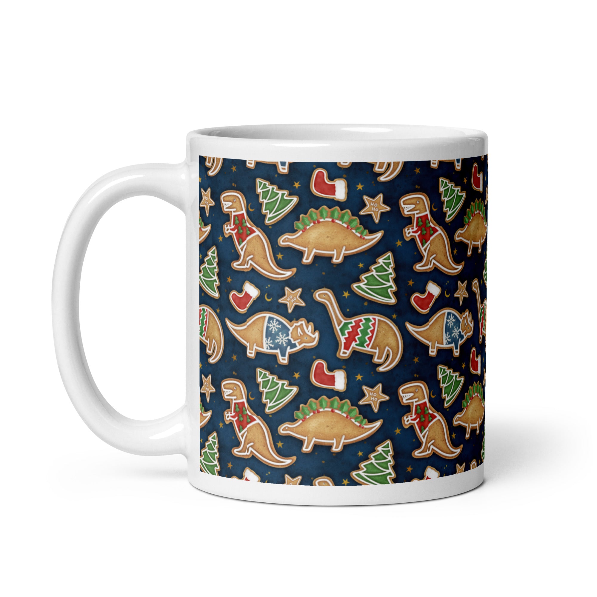 Gingerbread Dinosaurs - Dinosaur Christmas Mug