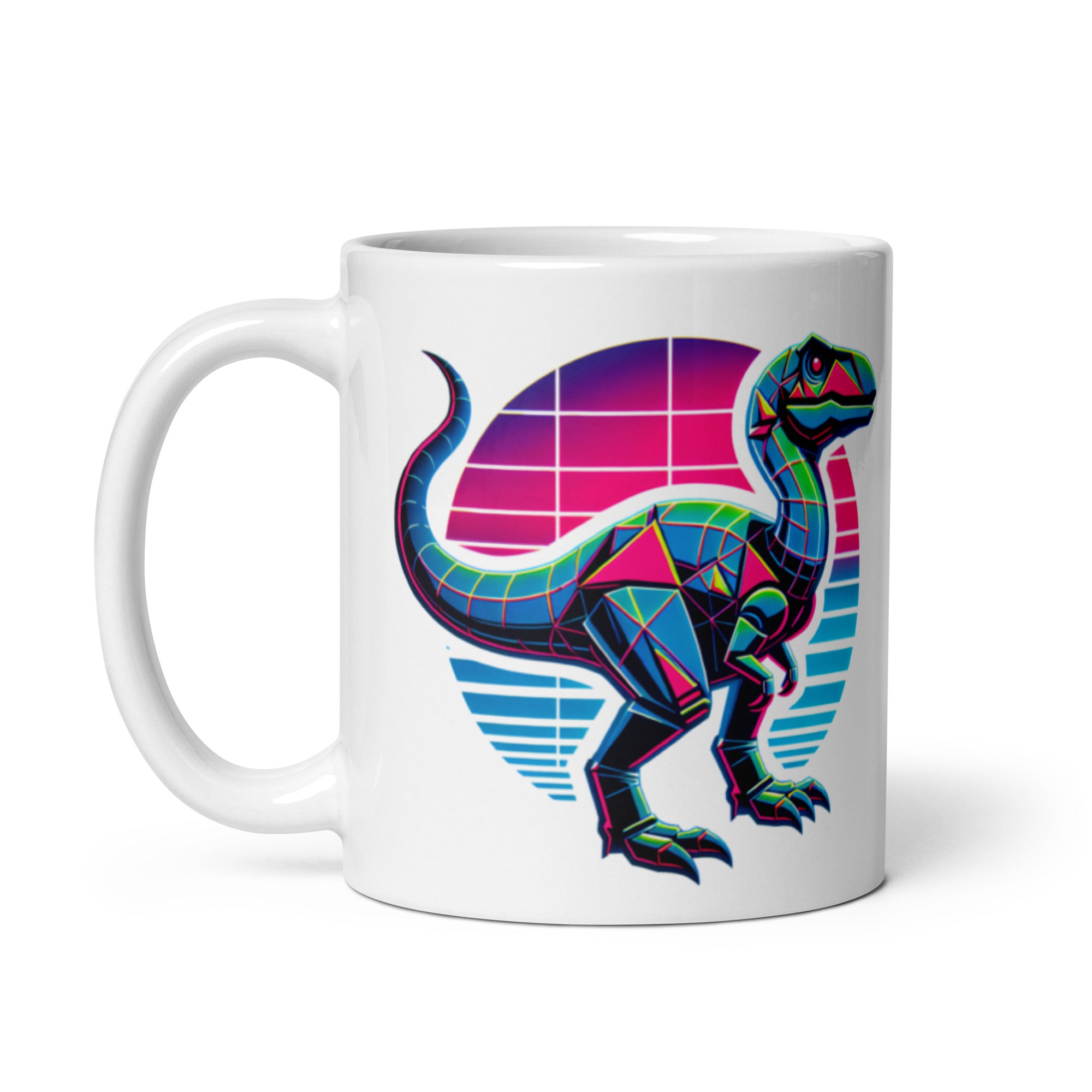 Synthwave Dinosaur - Dinosaur Mug