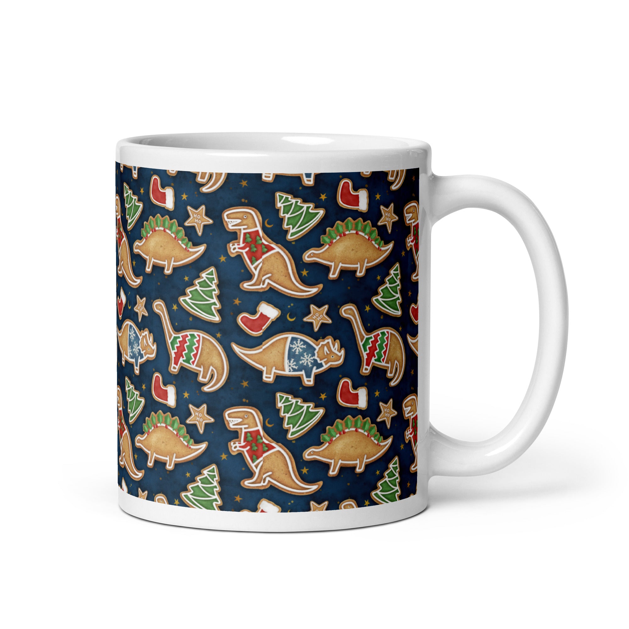 Gingerbread Dinosaurs - Dinosaur Christmas Mug