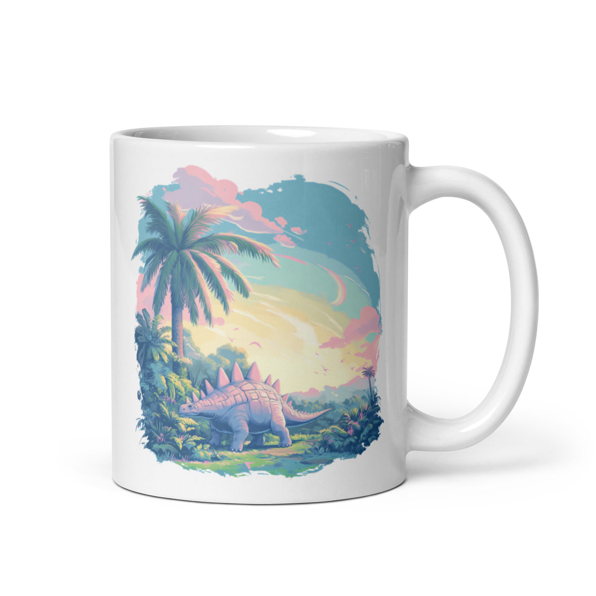 Serene Stegosaurus - Dinosaur Mug