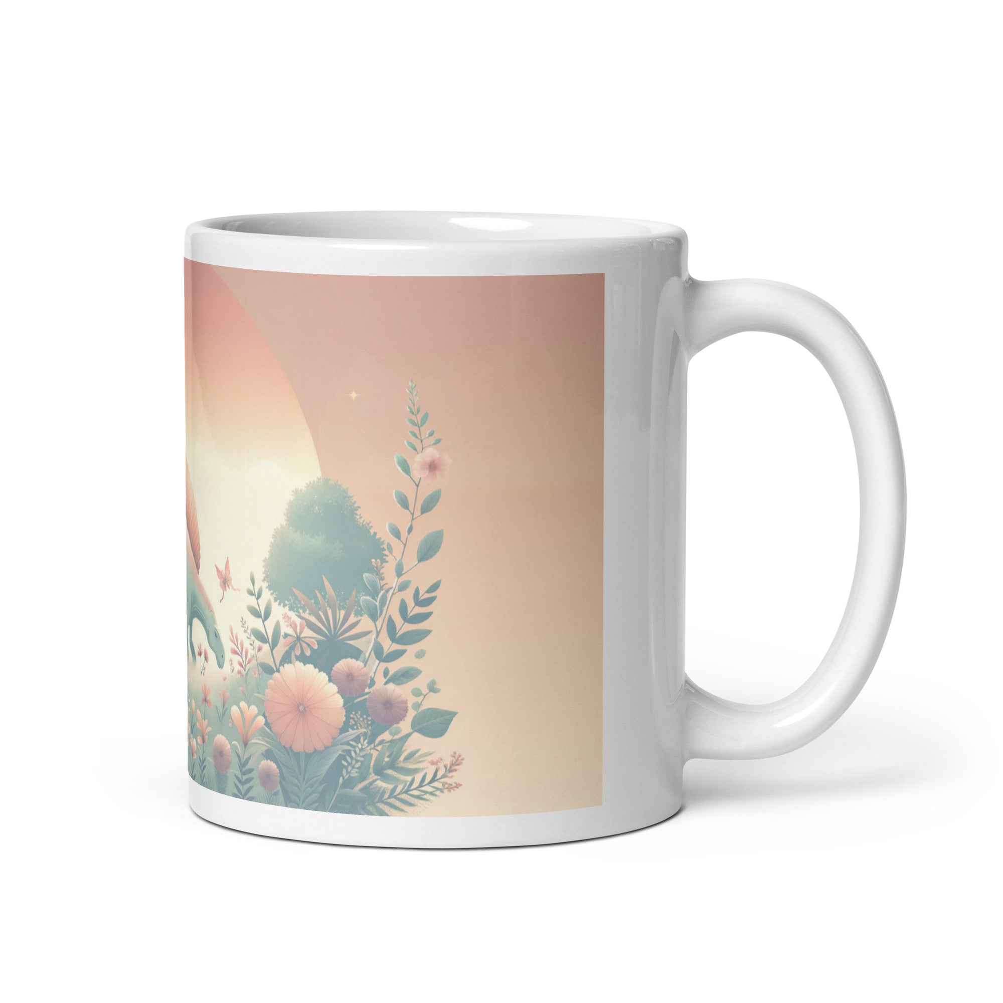 Pastel Sunrise - Dinosaur Mug