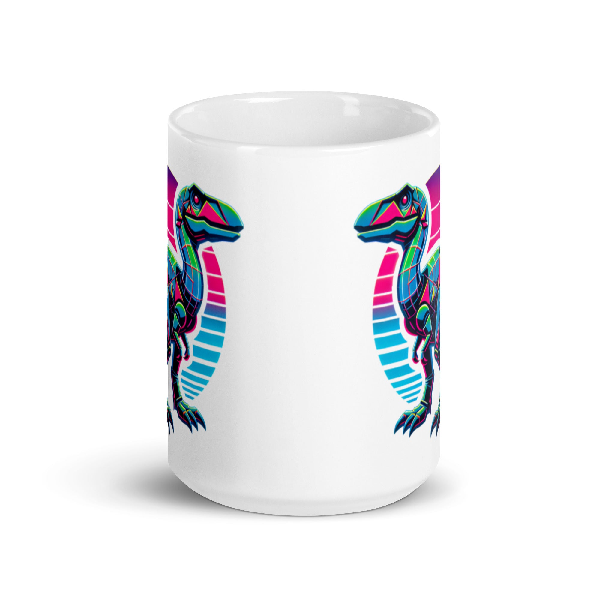 Synthwave Dinosaur - Dinosaur Mug