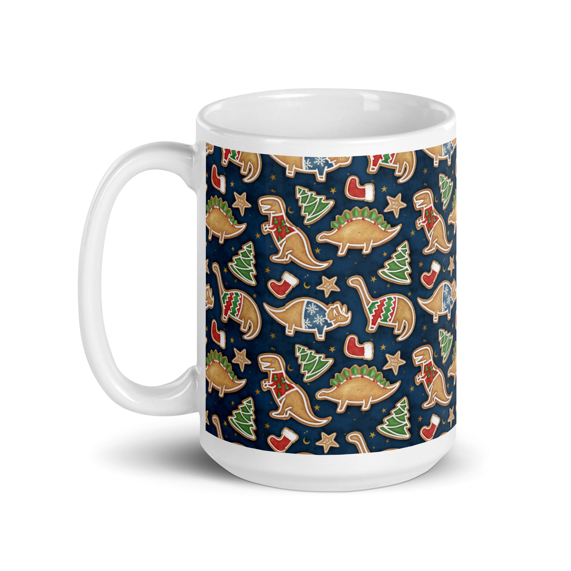 Gingerbread Dinosaurs - Dinosaur Christmas Mug