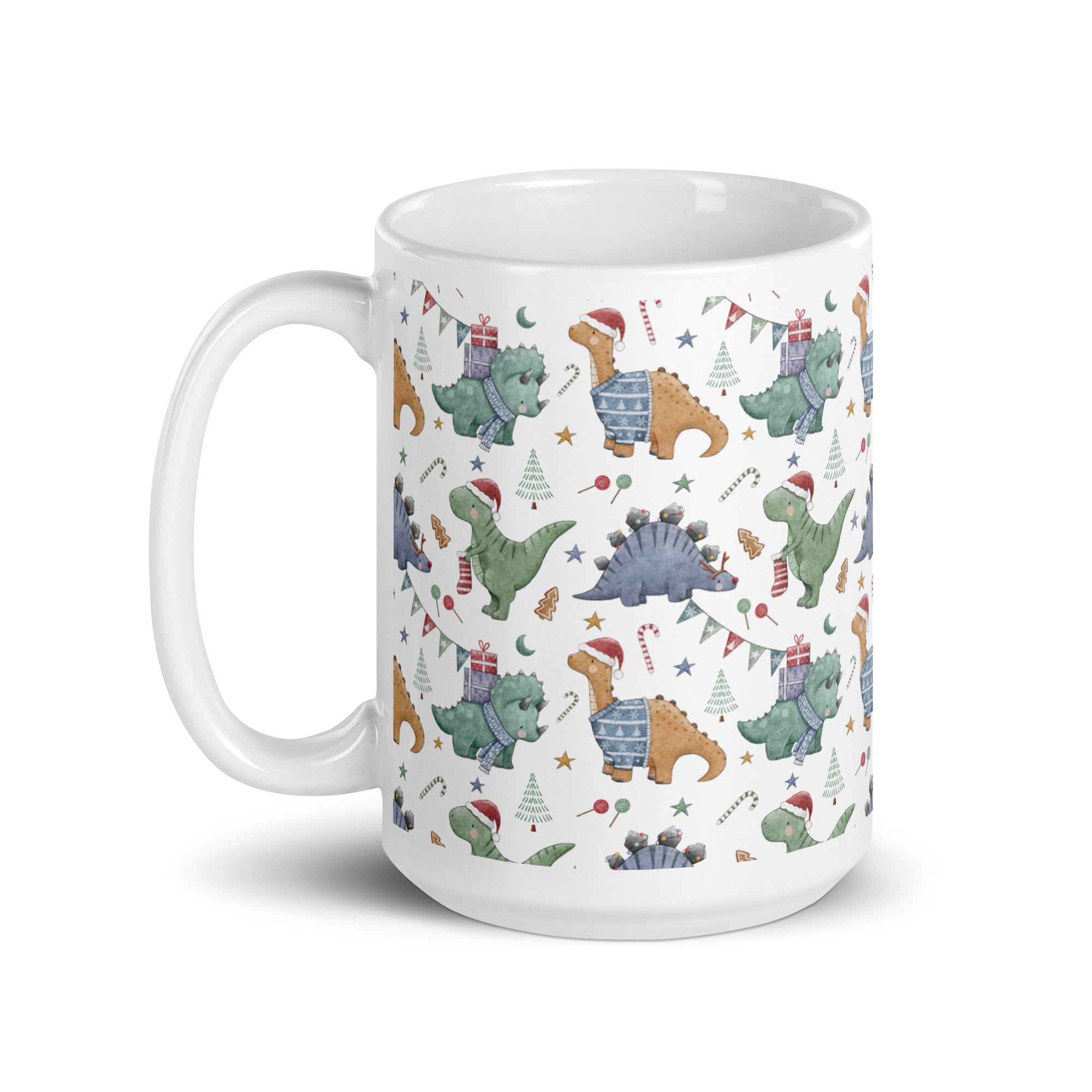 Dino Holiday Cheer - Dinosaur Christmas Mug