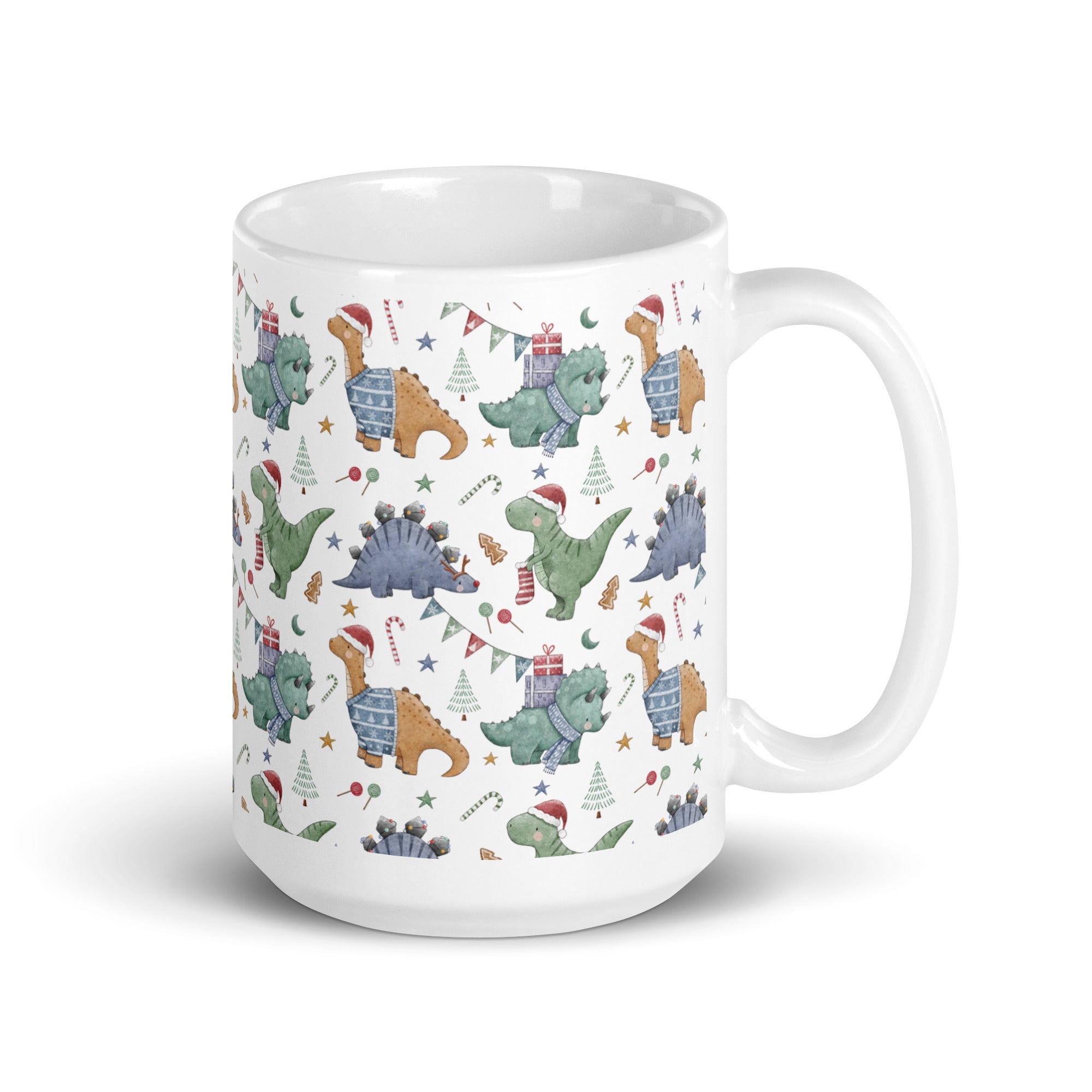 Dino Holiday Cheer - Dinosaur Christmas Mug