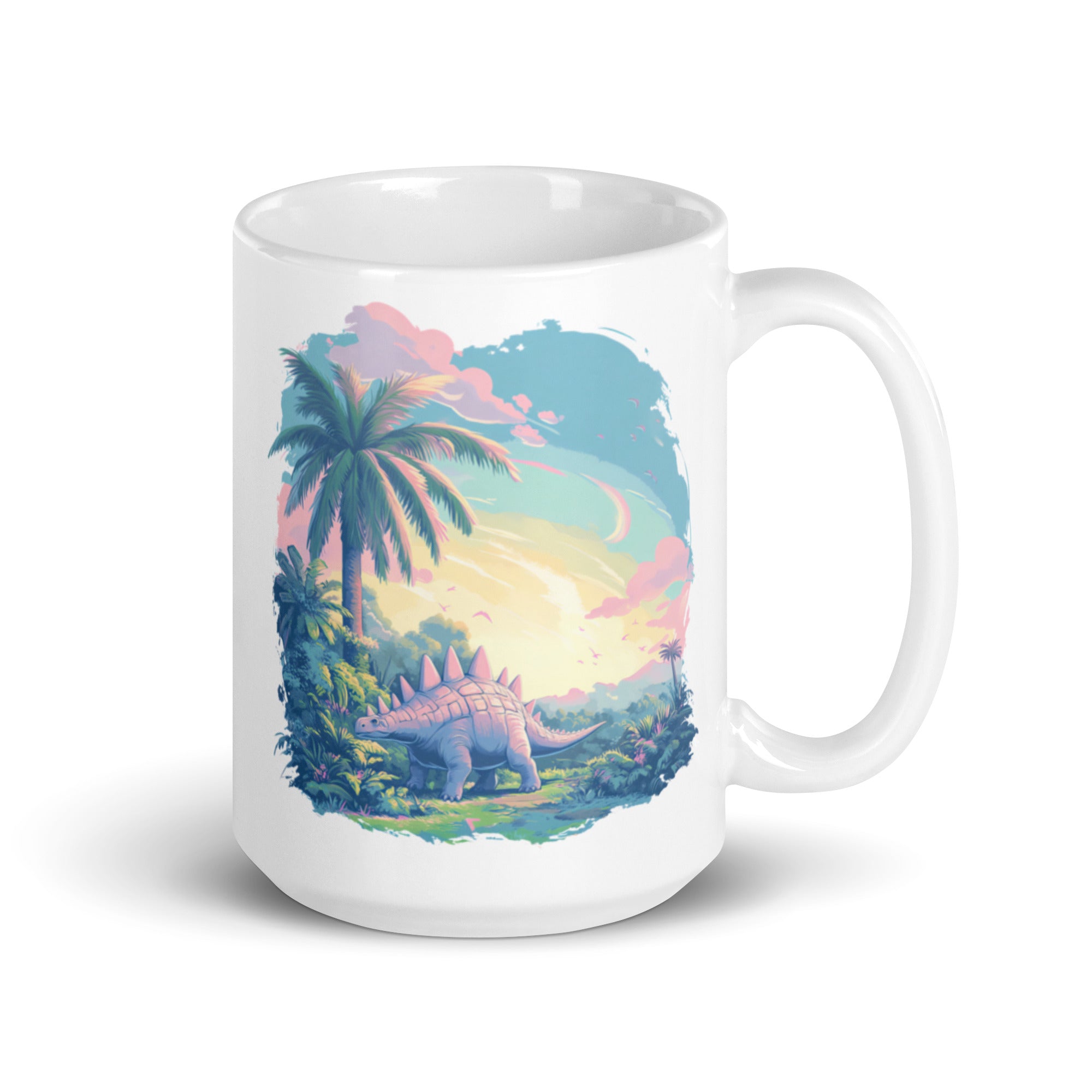 Serene Stegosaurus - Dinosaur Mug