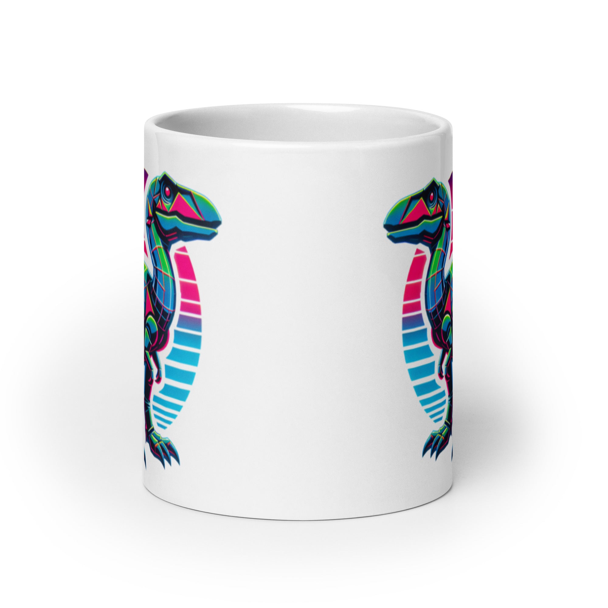 Synthwave Dinosaur - Dinosaur Mug