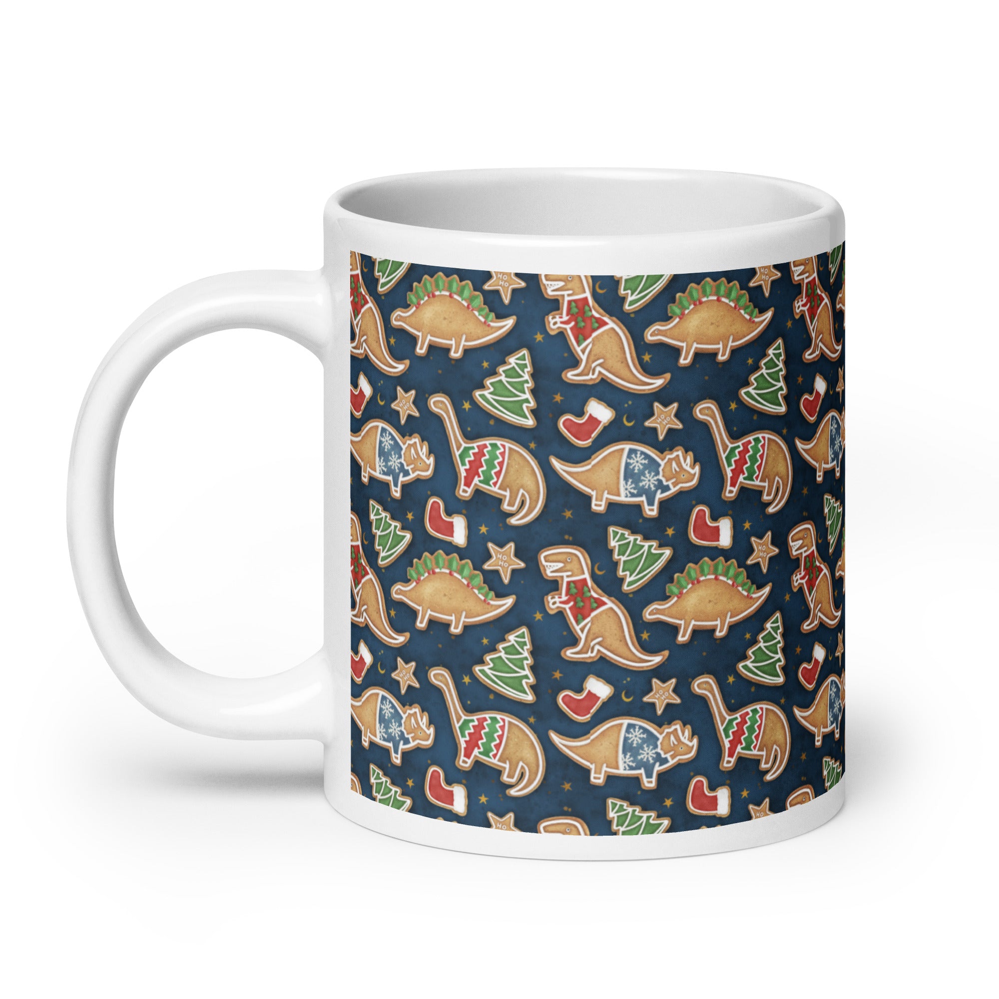 Gingerbread Dinosaurs - Dinosaur Christmas Mug