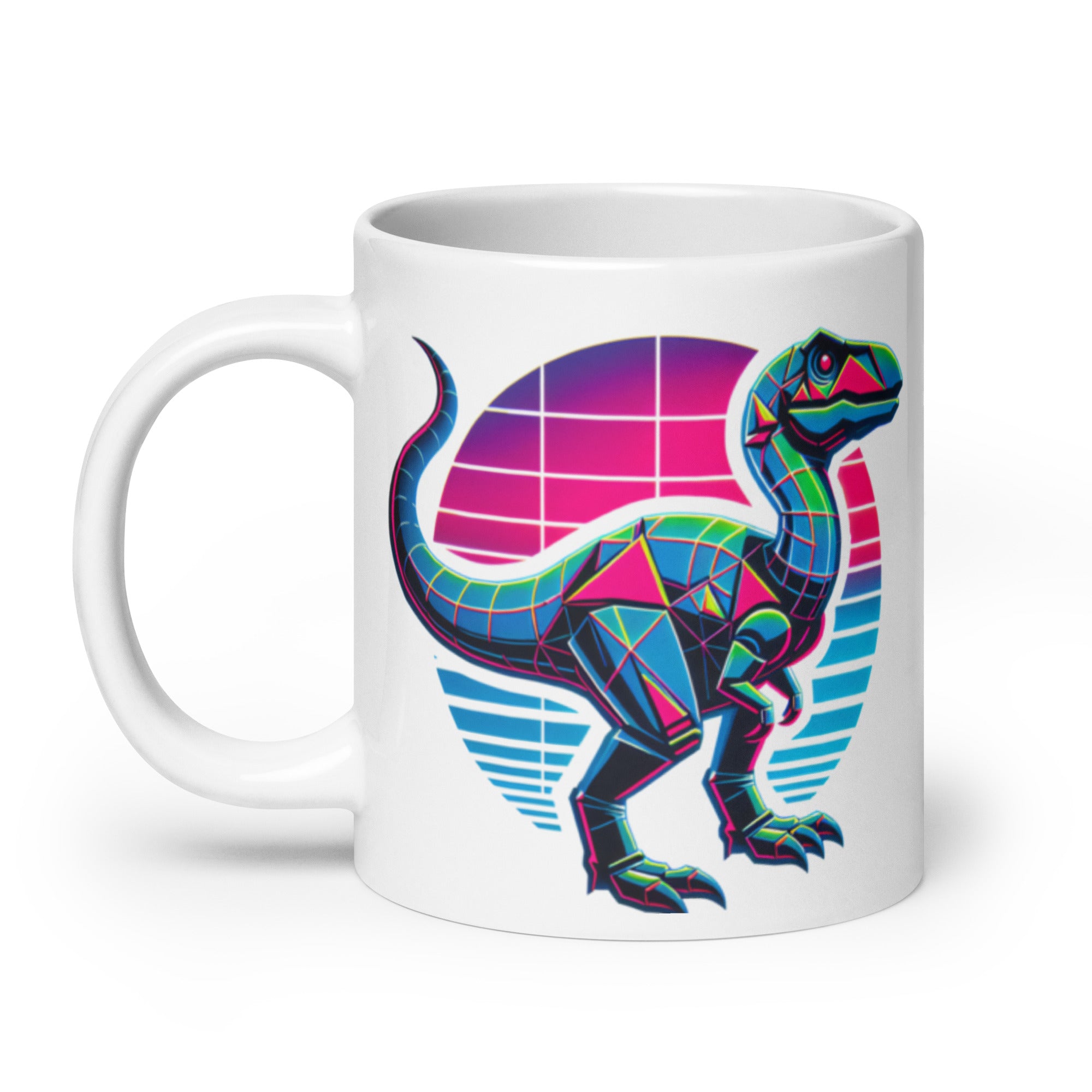 Synthwave Dinosaur - Dinosaur Mug