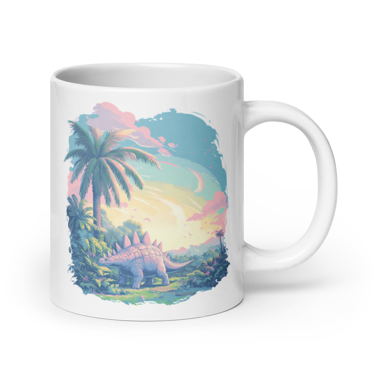 Serene Stegosaurus - Dinosaur Mug