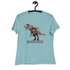 Realistic Piggyback Mamasaurus - Women's Dinosaur T-Shirt