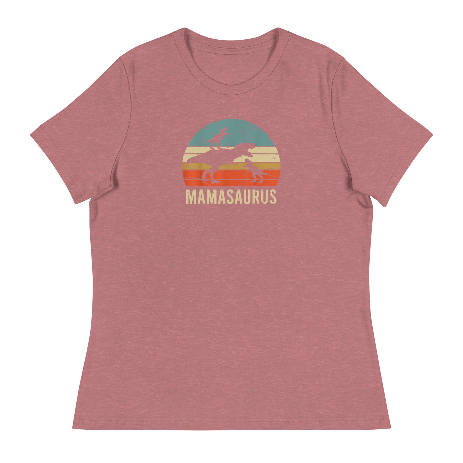 Mamasaurus Sunset - Women's Dinosaur Shirt