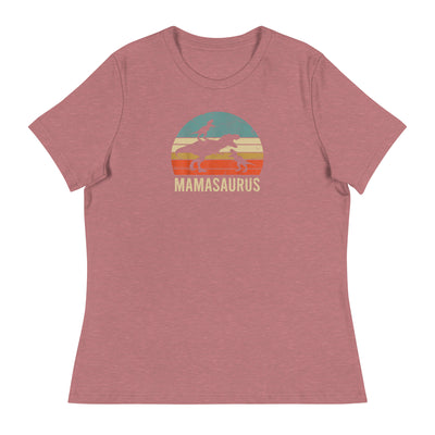 Mamasaurus Sunset - Women's Dinosaur Shirt