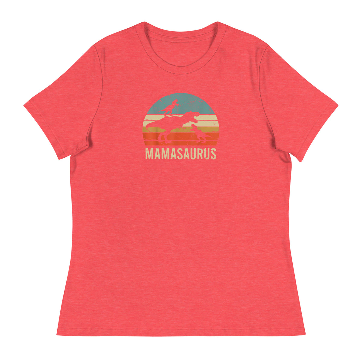 Mamasaurus Sunset - Women&#39;s Dinosaur Shirt
