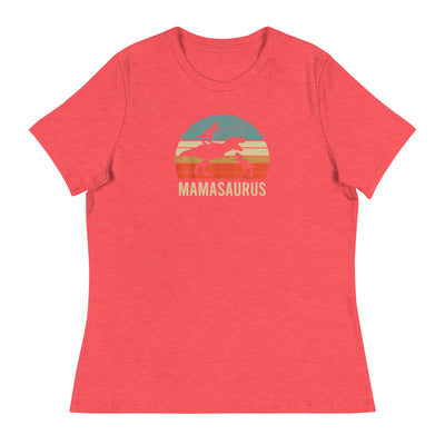 Mamasaurus Sunset - Women's Dinosaur Shirt