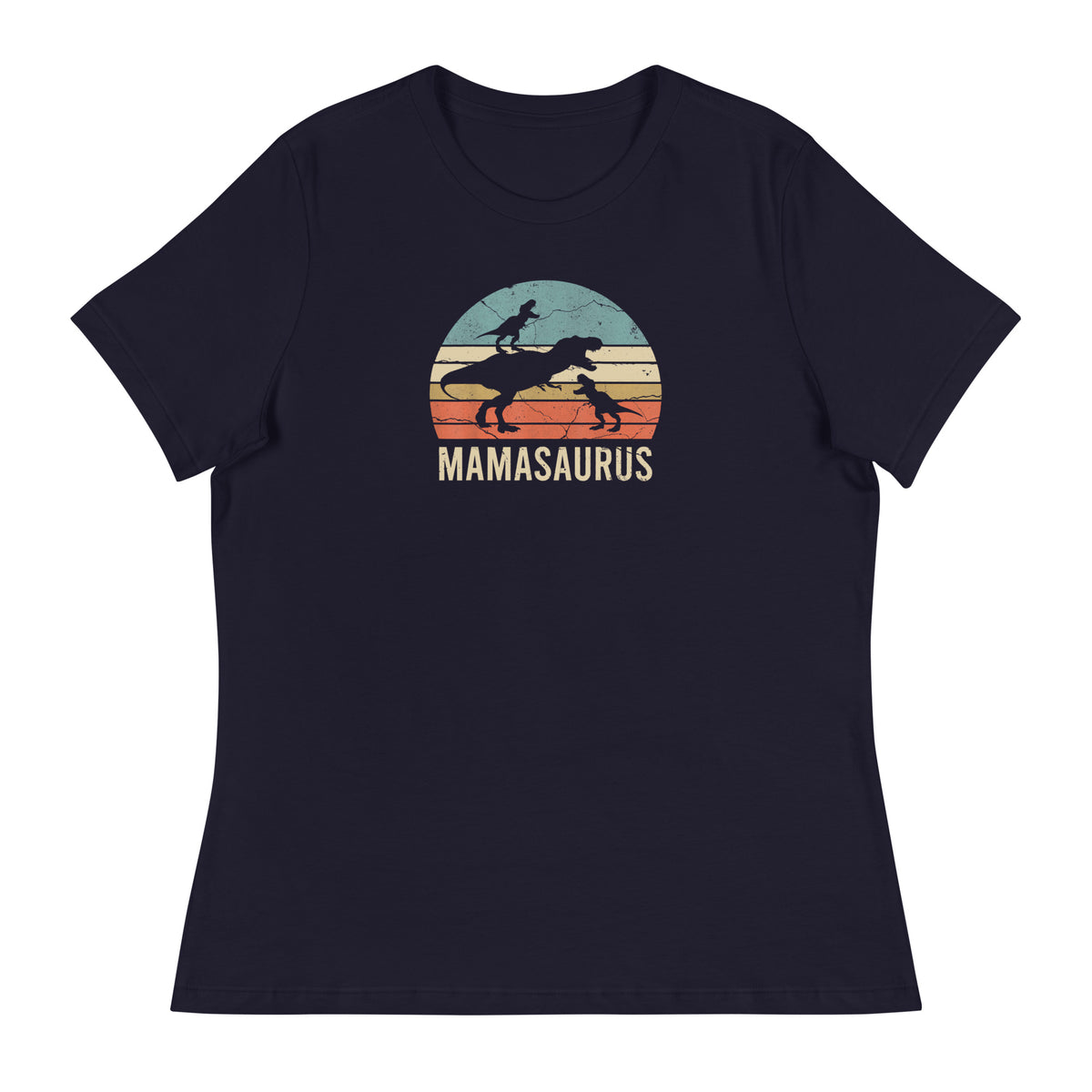 Mamasaurus Sunset - Women&#39;s Dinosaur Shirt