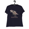 Realistic Piggyback Mamasaurus - Women's Dinosaur T-Shirt