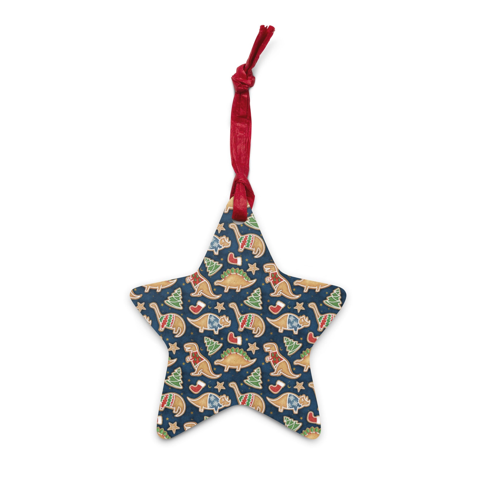 Gingerbread Dinosaurs - Dinosaur Christmas Ornament