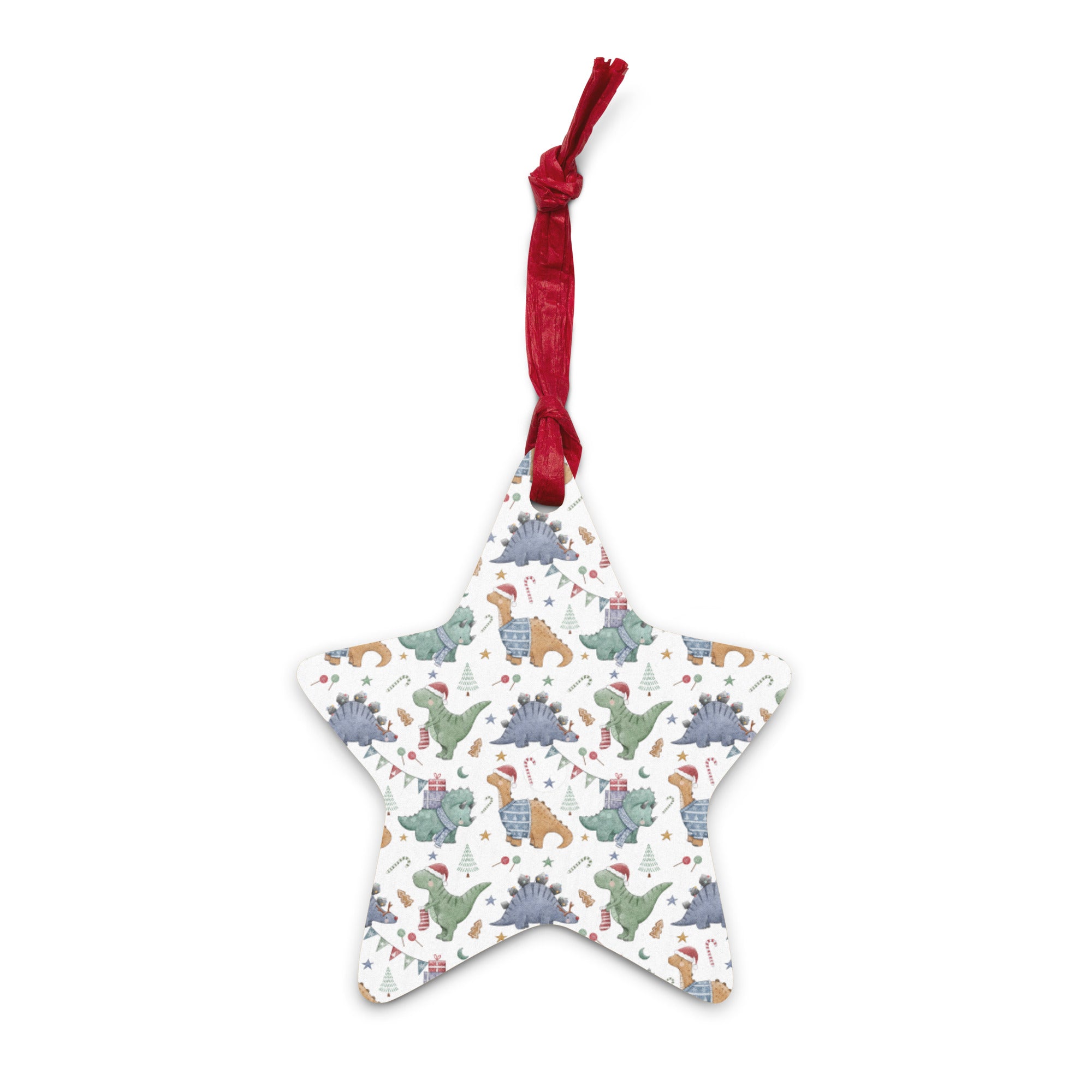 Dino Holiday Cheer - Dinosaur Christmas Ornament