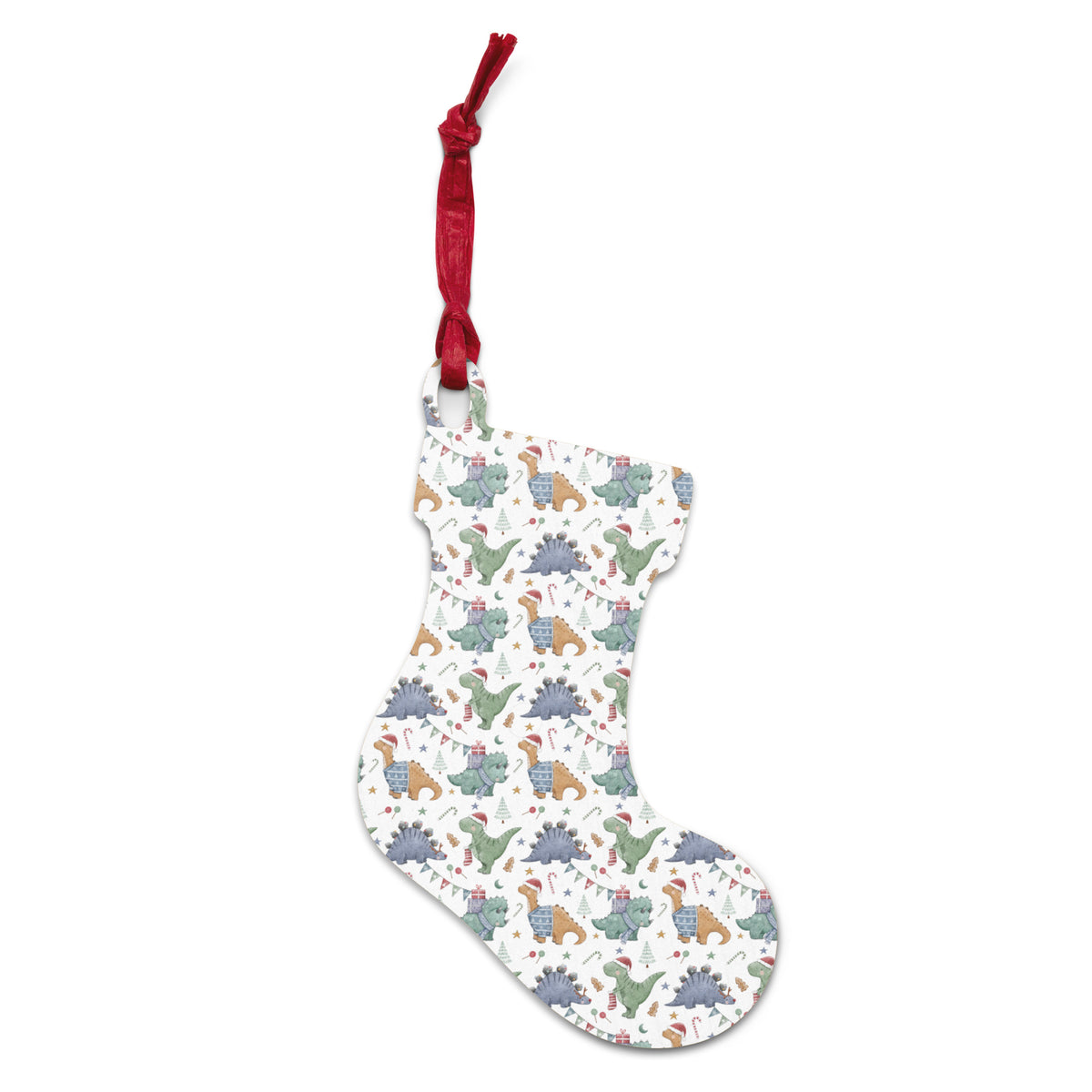 Dino Holiday Cheer - Dinosaur Christmas Ornament