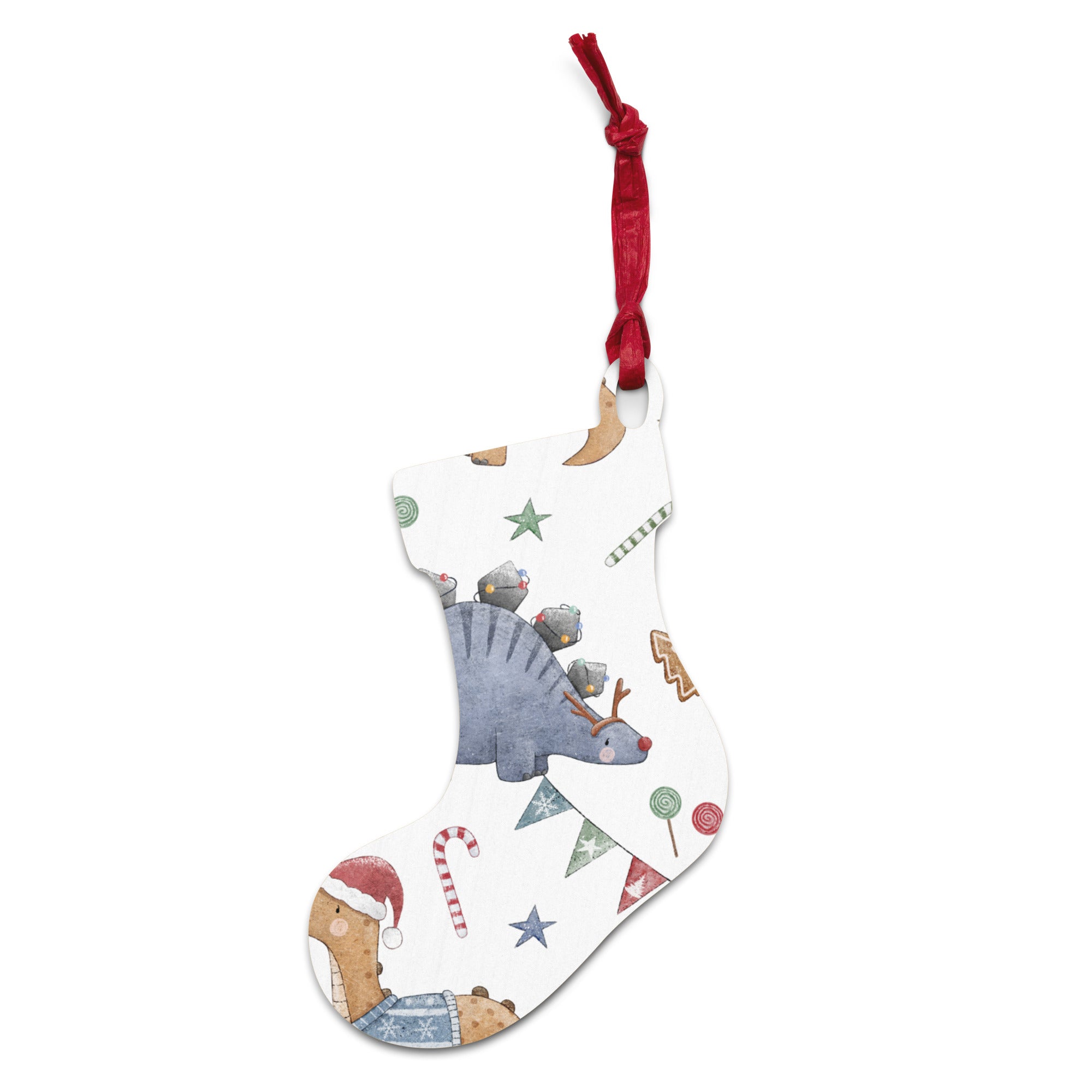 Dino Holiday Cheer - Dinosaur Christmas Ornament