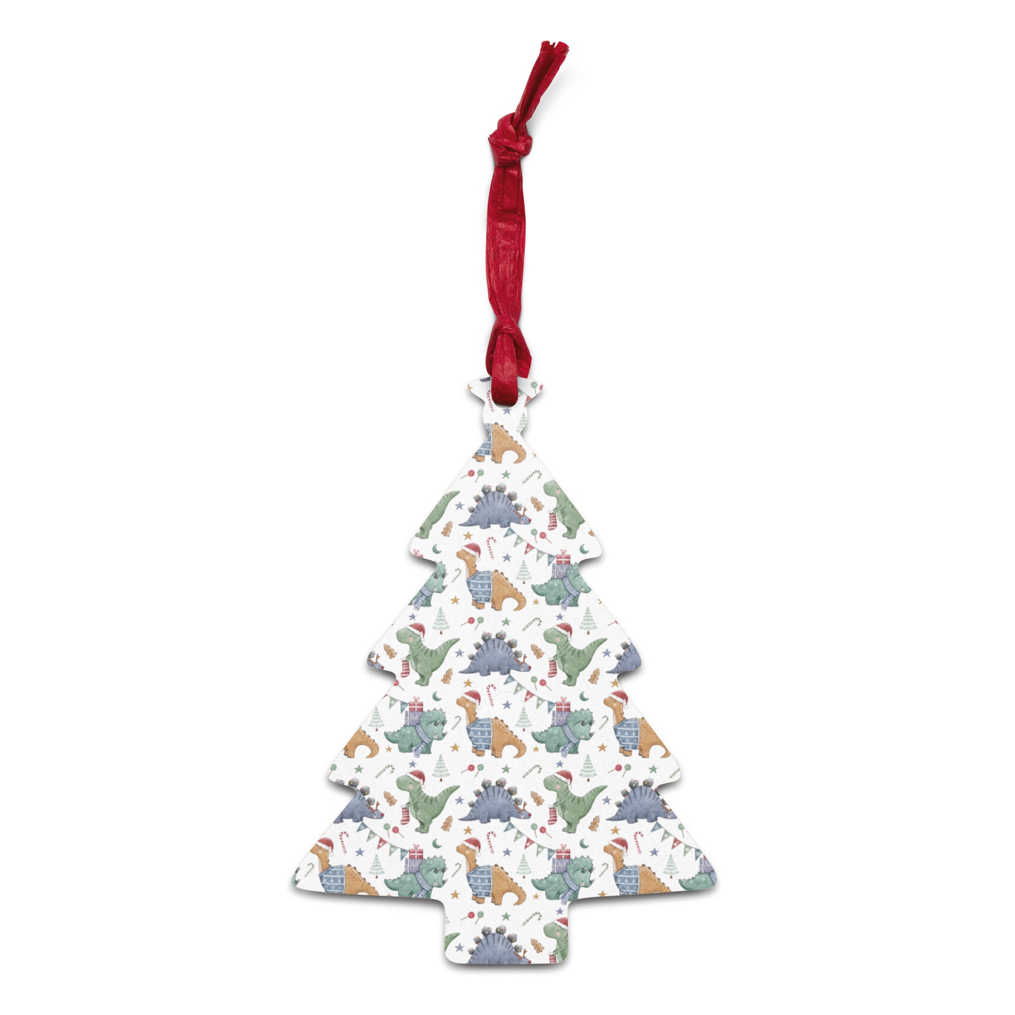 Dino Holiday Cheer - Dinosaur Christmas Ornament