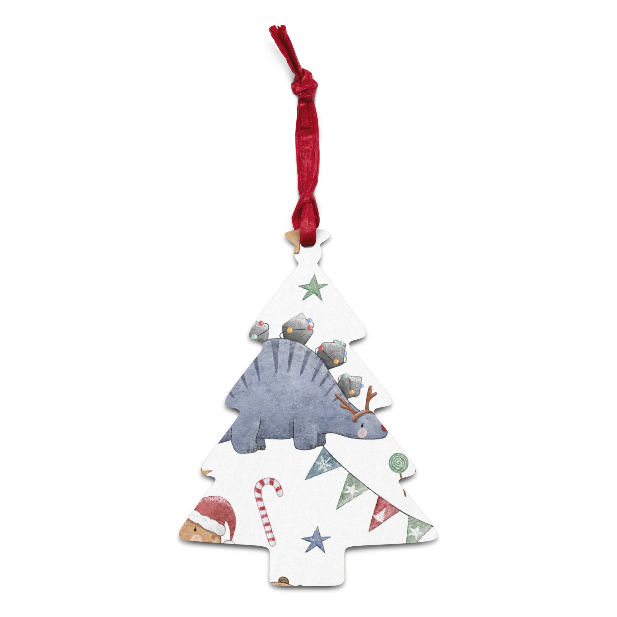 Dino Holiday Cheer - Dinosaur Christmas Ornament