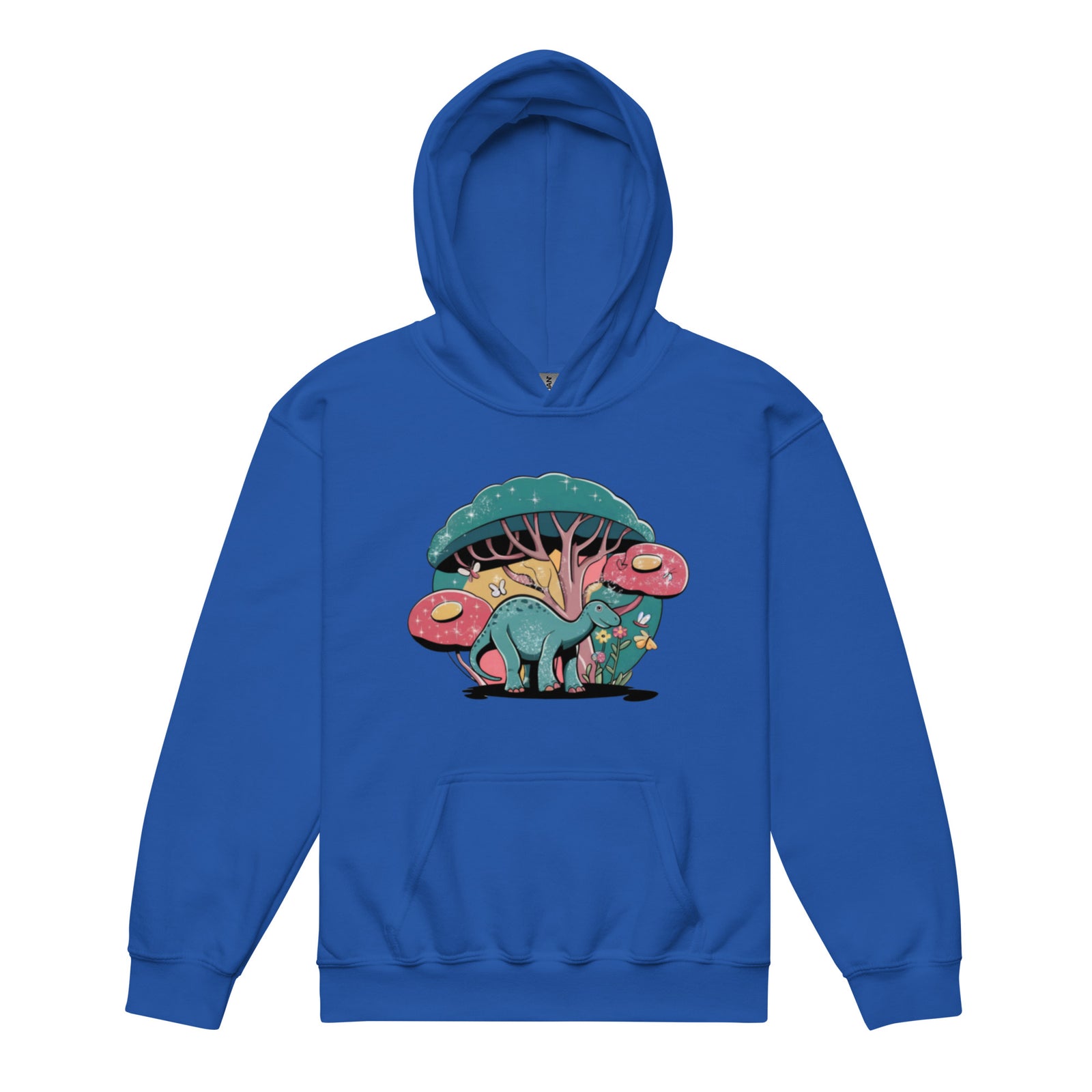 Abstract Dino Forest - Youth Dinosaur Hoodie