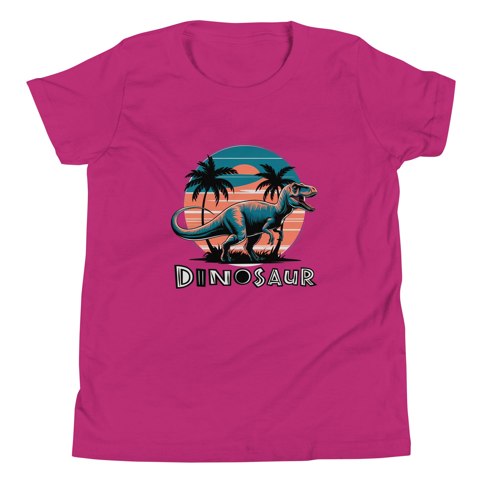 T-Rex Sunset Beach - Youth Dinosaur T-Shirt