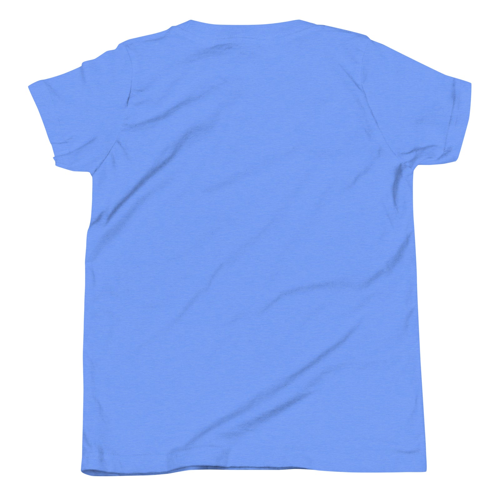 Name-Saurus personalized dinosaur t-shirt in , Printful preview with placeholder text YOUR NAME where the child's name prints, front view