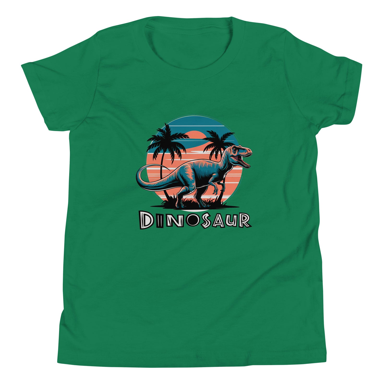 T-Rex Sunset Beach - Youth Dinosaur T-Shirt