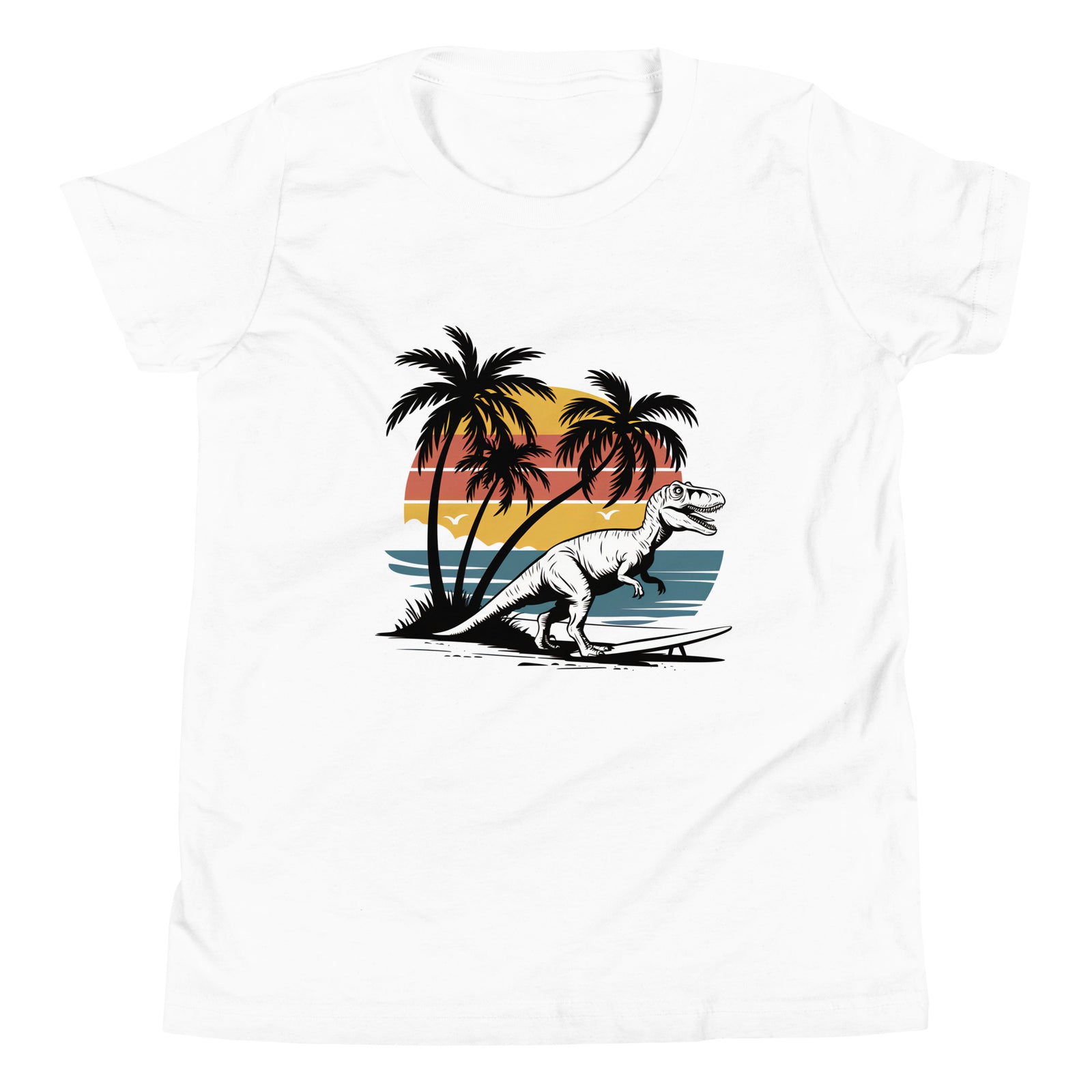 Surfin T-Rex - Youth Dinosaur T-Shirt