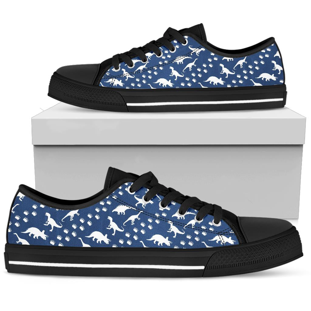 Blue Dino Stomp - Dinosaur Low Top Shoes