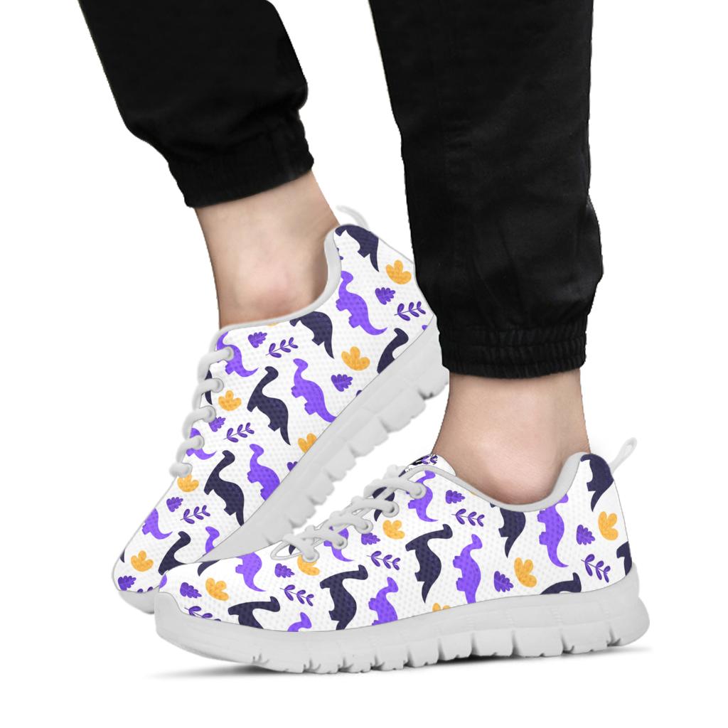 Purple Brontosaurus - Girls Dinosaur Sneaker