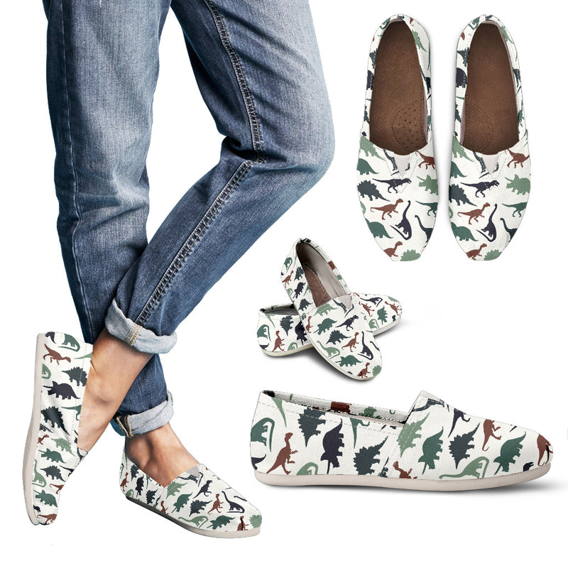 Flat Dinos - Women's Canvas Shoes