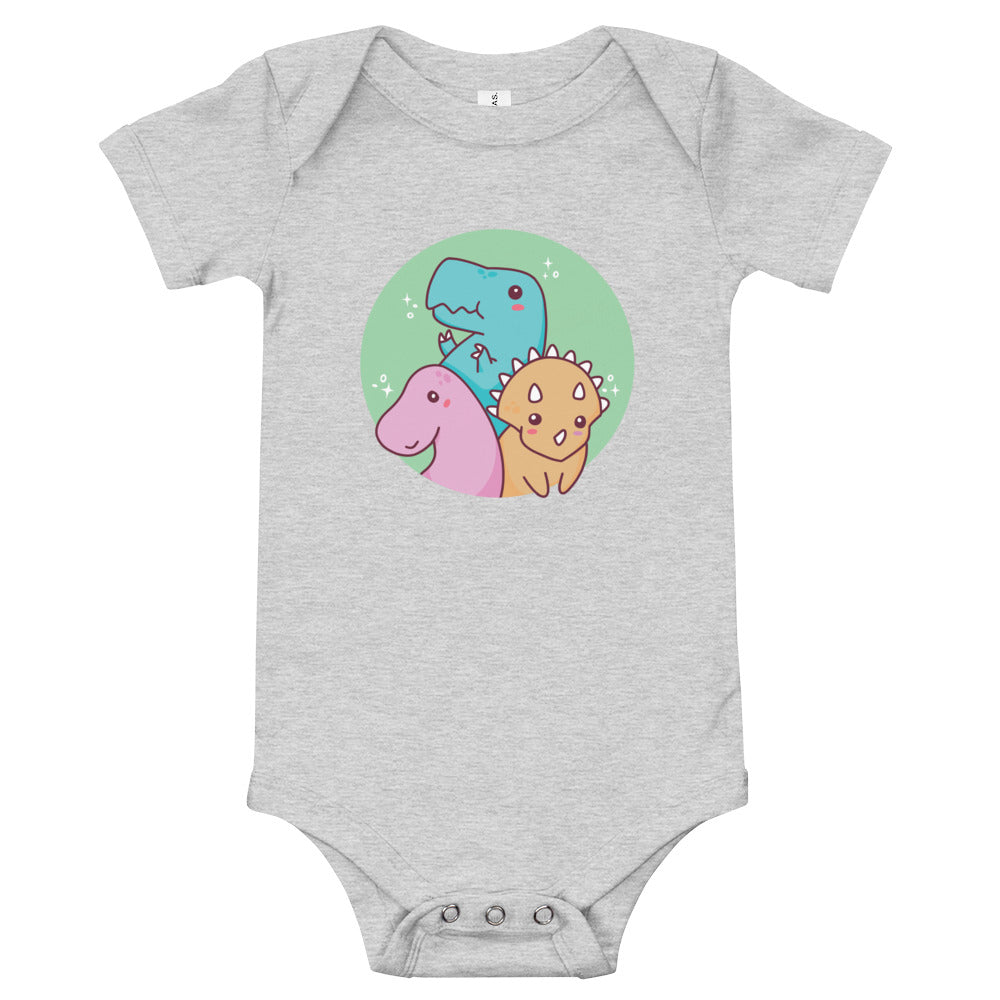 Cute Dino Friends - Baby Dinosaur Bodysuirt