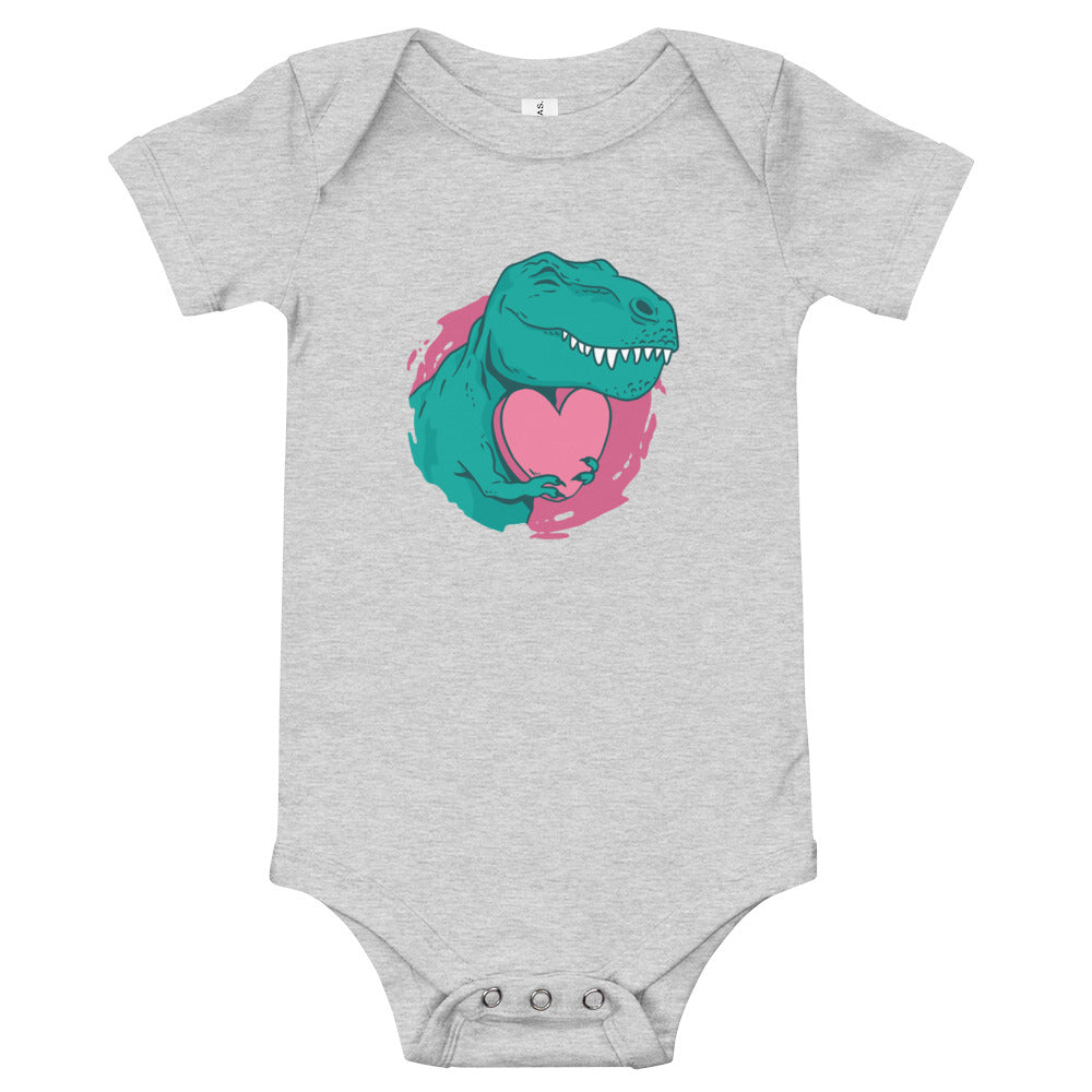 T-Rex Love - Baby Girl Dinosaur Bodysuit
