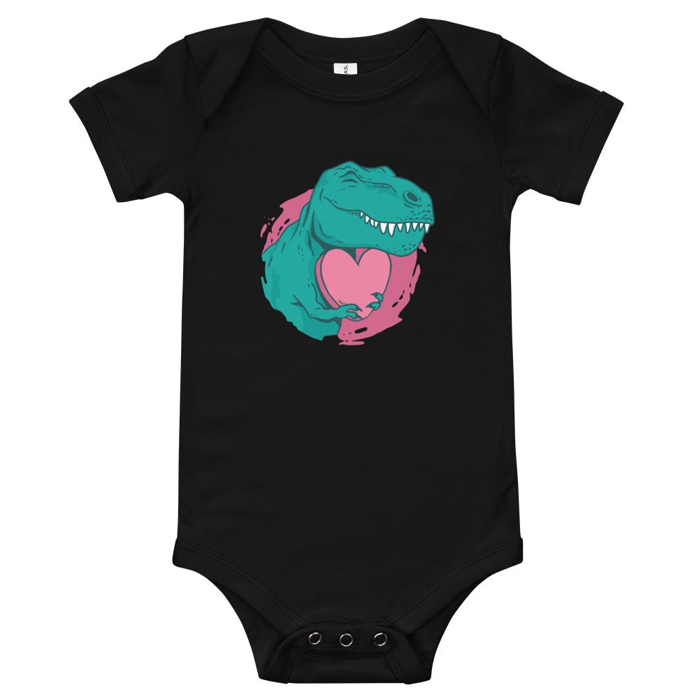 T-Rex Love Baby Girl Dinosaur Bodysuit Jurassic Apparel