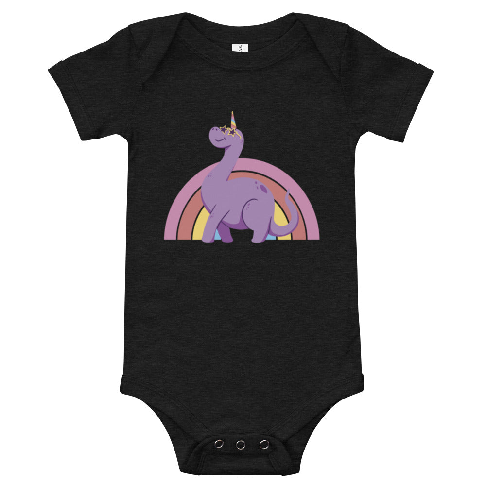 Brontosaurus Star - Baby Girl Dinosaur Bodysuit