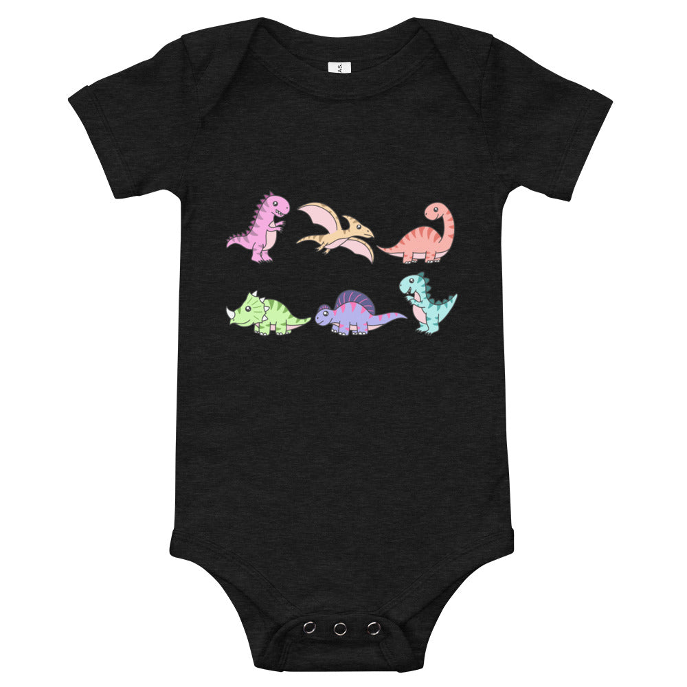 Cute Dino Friends - Baby Dinosaur Bodysuit