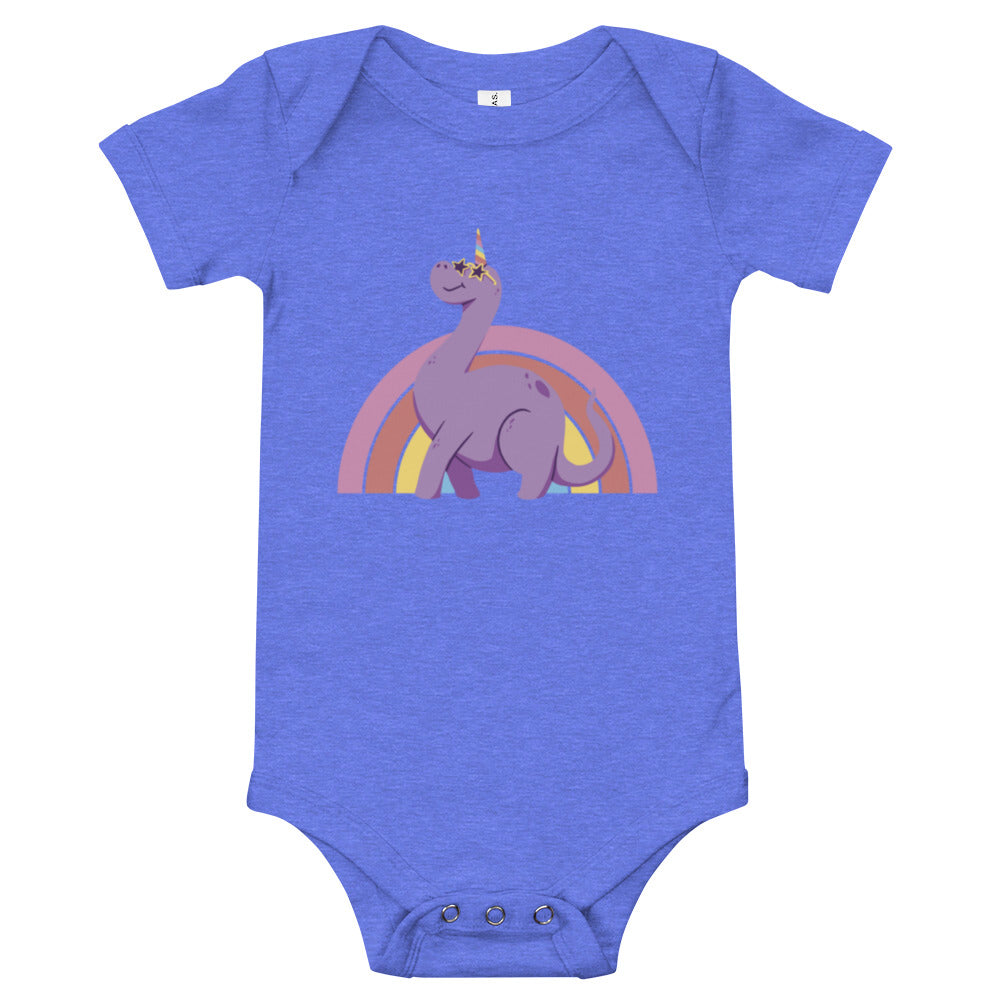 Brontosaurus Star - Baby Girl Dinosaur Bodysuit