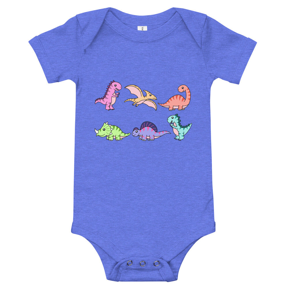 Cute Dino Friends - Baby Dinosaur Bodysuit