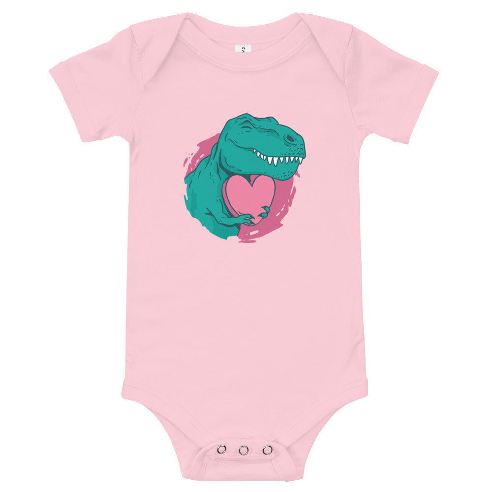 T-Rex Love - Baby Girl Dinosaur Bodysuit