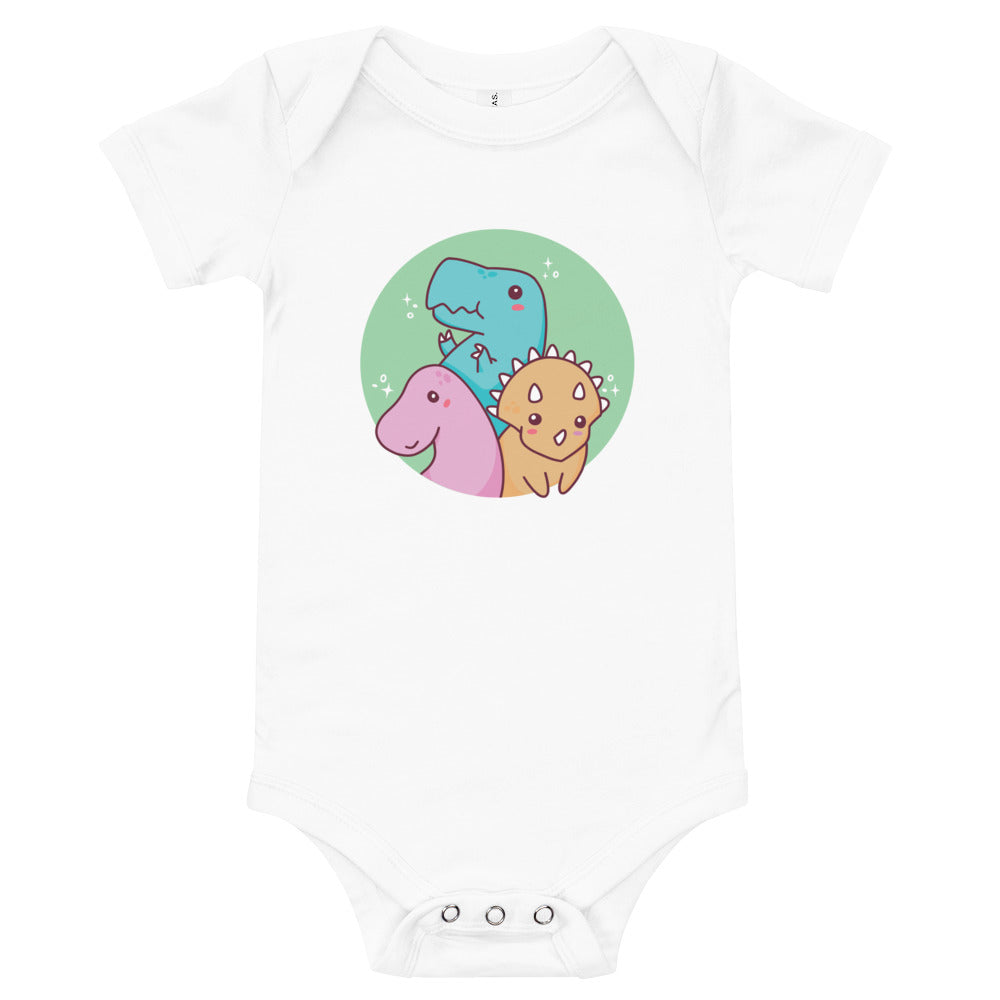 Cute Dino Friends - Baby Dinosaur Bodysuirt