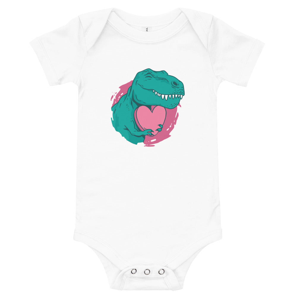 T-Rex Love - Baby Girl Dinosaur Bodysuit